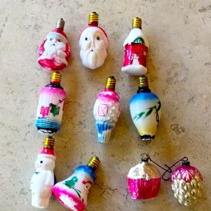 Vintage Milk Glass Character Christmas lights